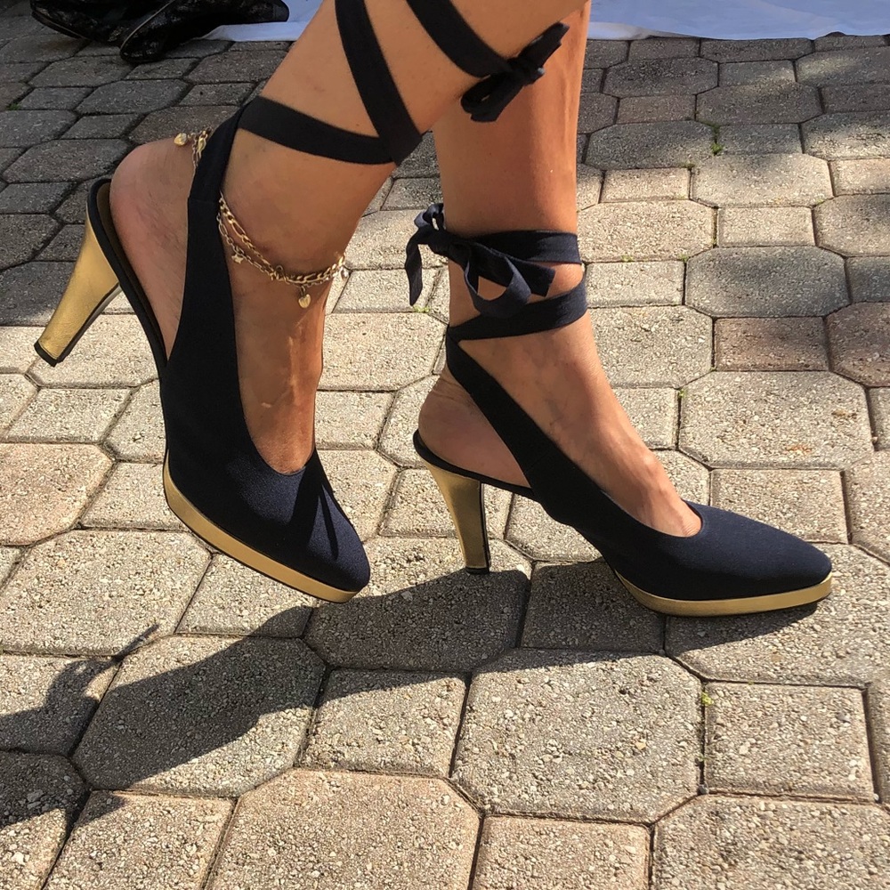 Yvette Saint Laurent slingback heels